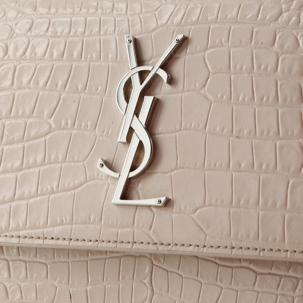 Sunset Crossbody Bag Crocodile Embossed Leather Medium - Deep Luxury