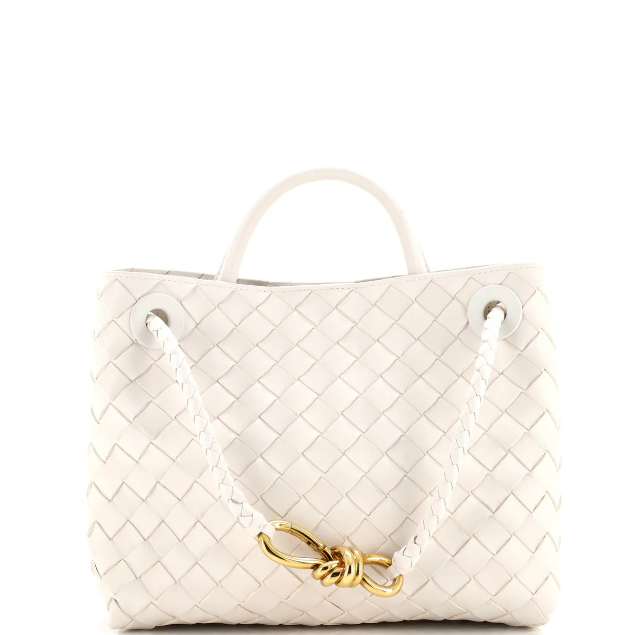 Andiamo Top Handle Bag Intrecciato Nappa Small - Deep Luxury