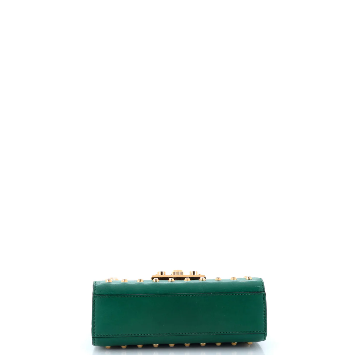 Pearly Padlock Shoulder Bag Studded Leather Small - Deep Luxury