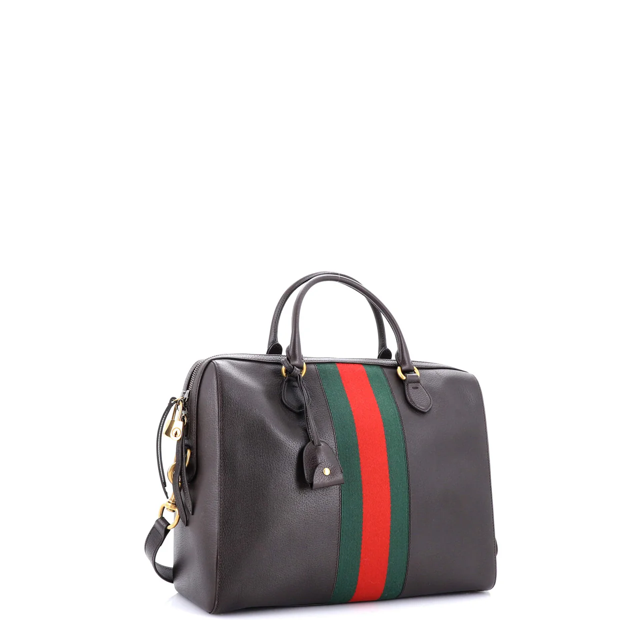 Convertible Web Duffle Bag Leather Large - Deep Luxury