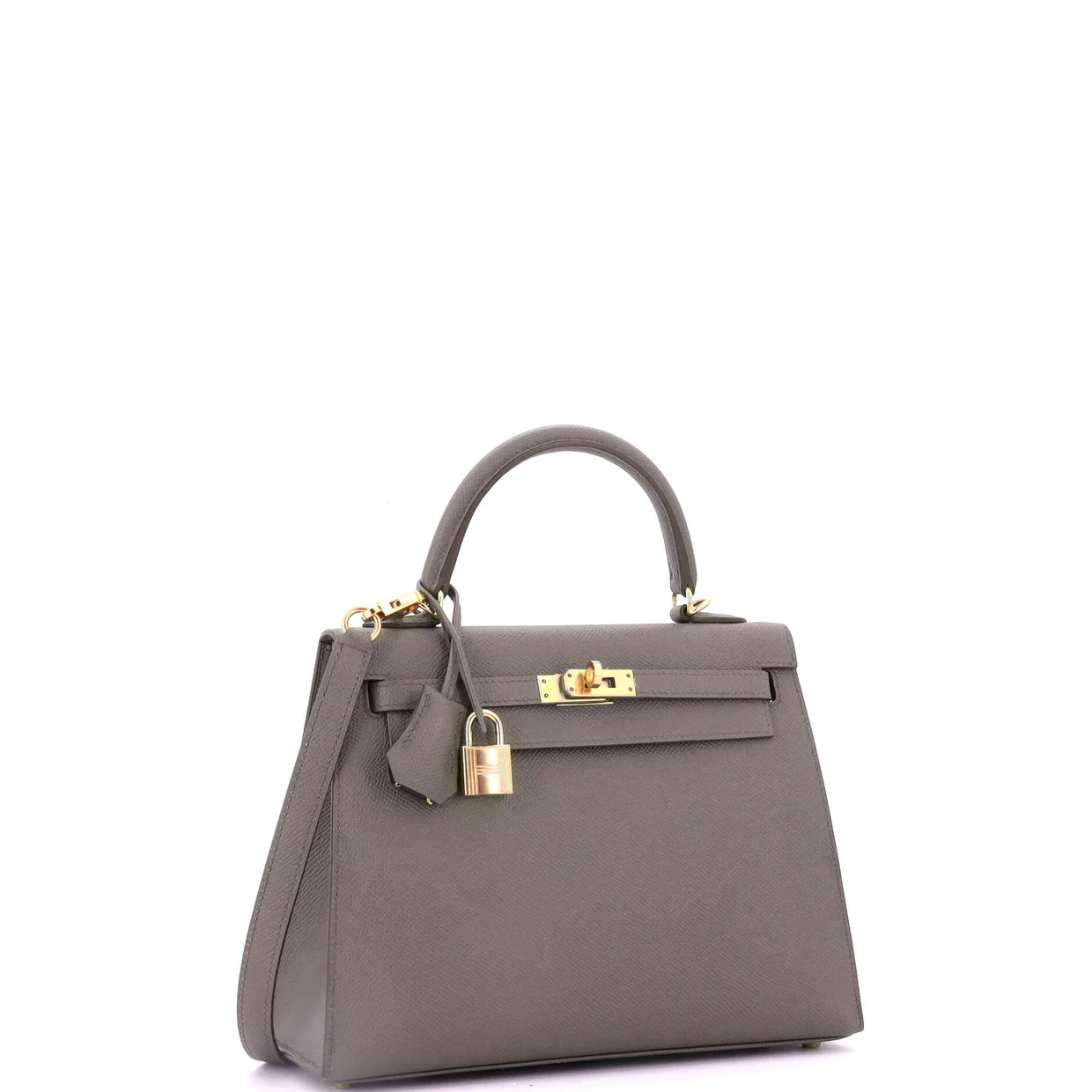 Kelly Handbag Grey Epsom with Gold Hardware 25 - Deep Luxury