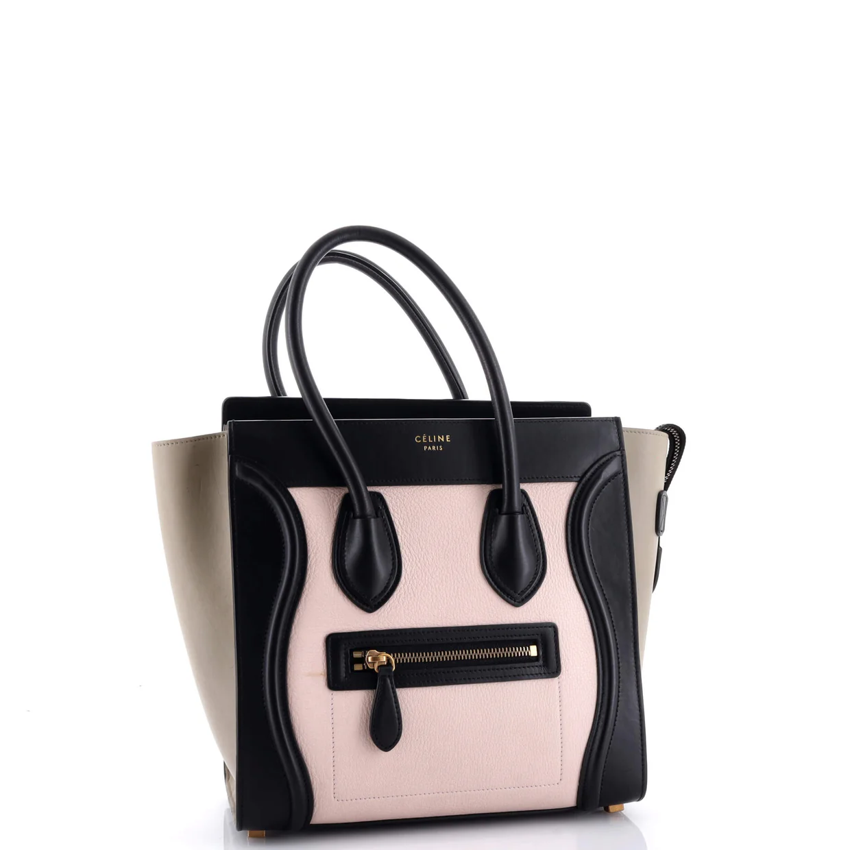 Tricolor Luggage Bag Leather Micro - Deep Luxury