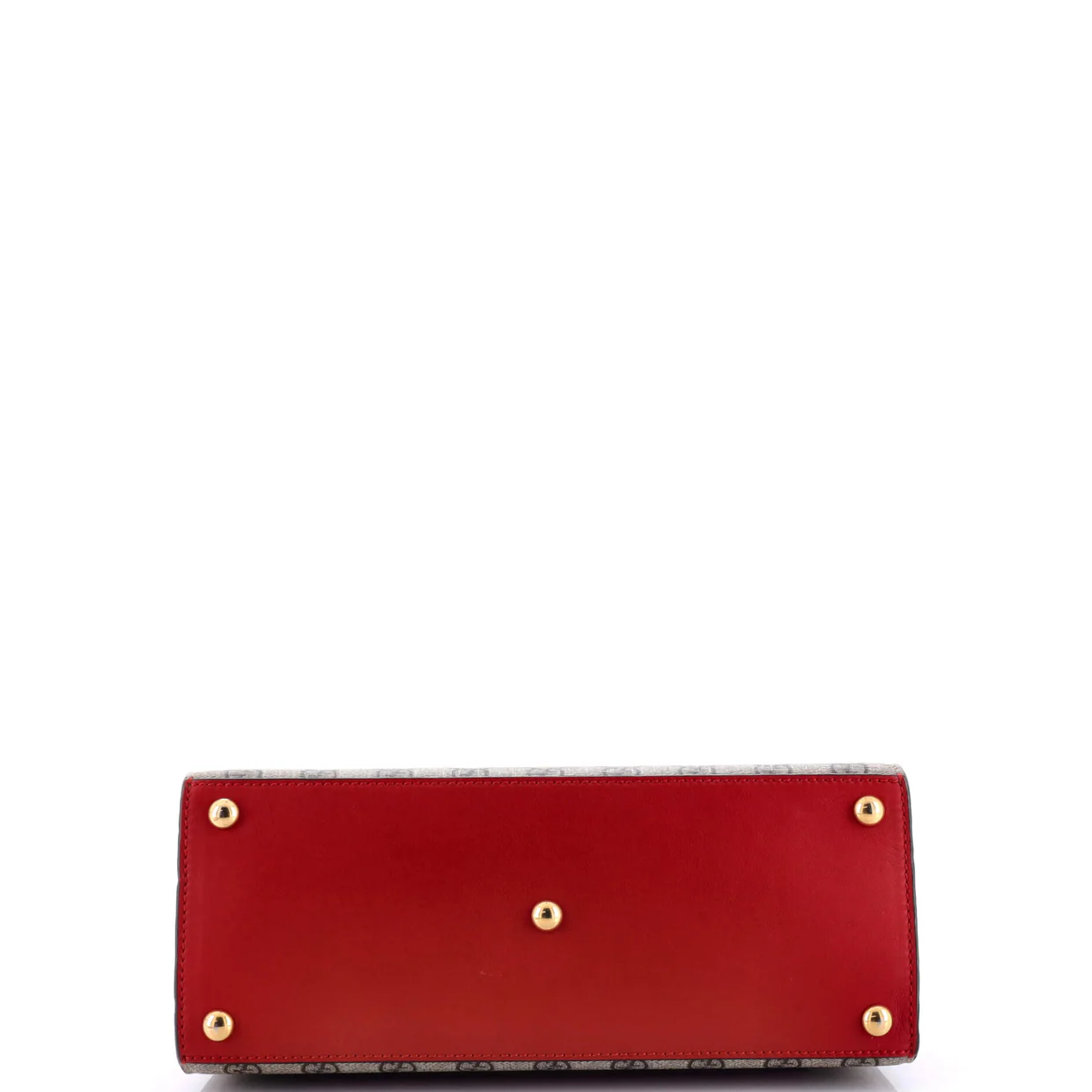 Padlock Top Handle Bag GG Coated Canvas and Leather Small - Deep Luxury