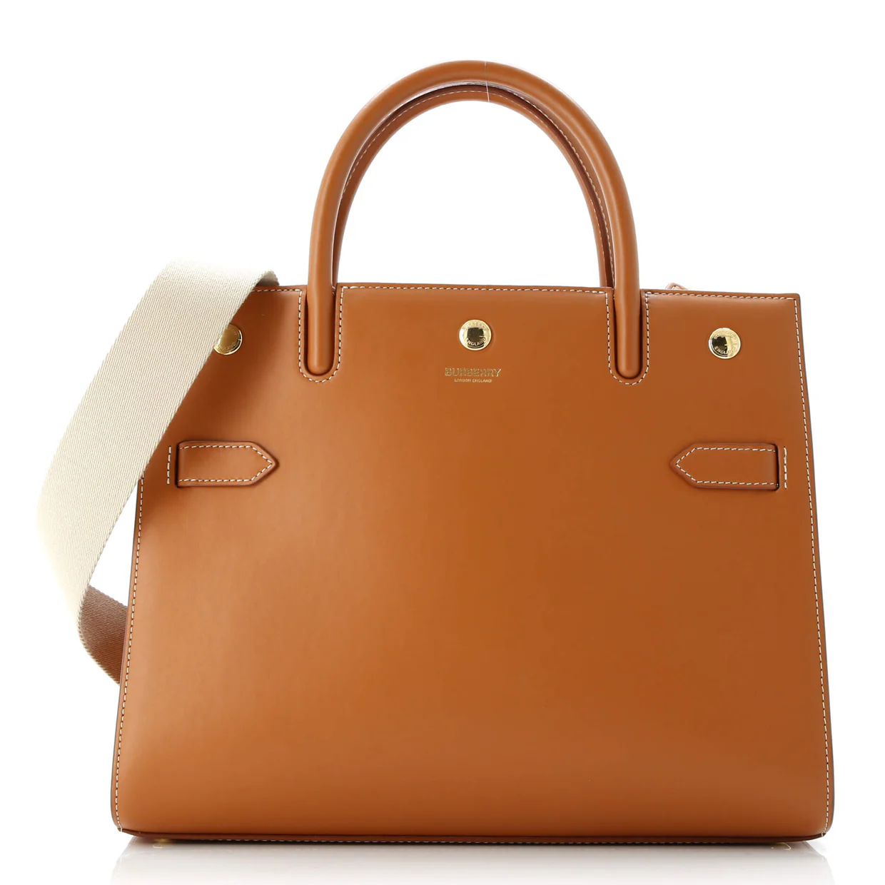 Title Two Handle Tote Leather Small - Deep Luxury