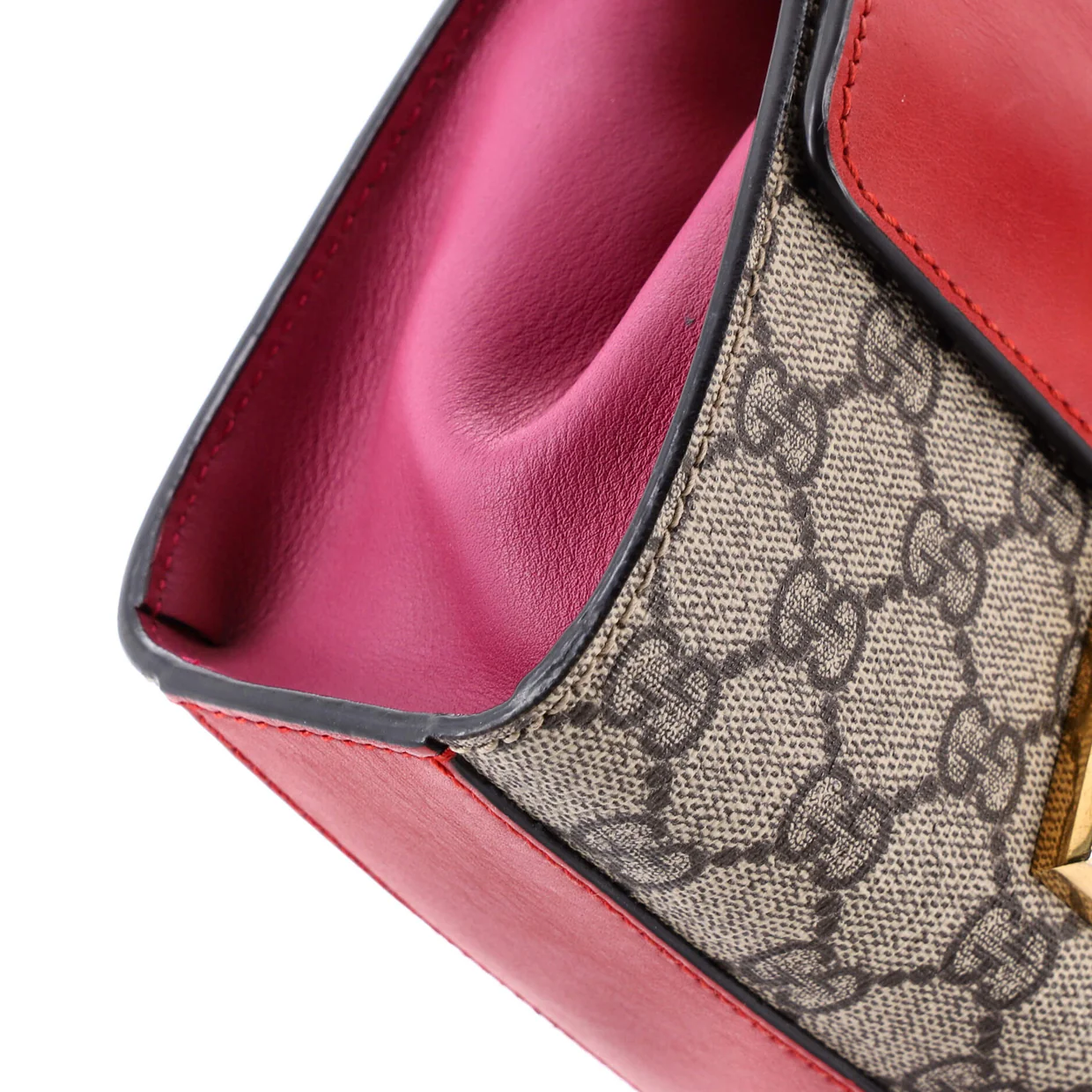 Padlock Shoulder Bag GG Coated Canvas and Leather Small - Deep Luxury