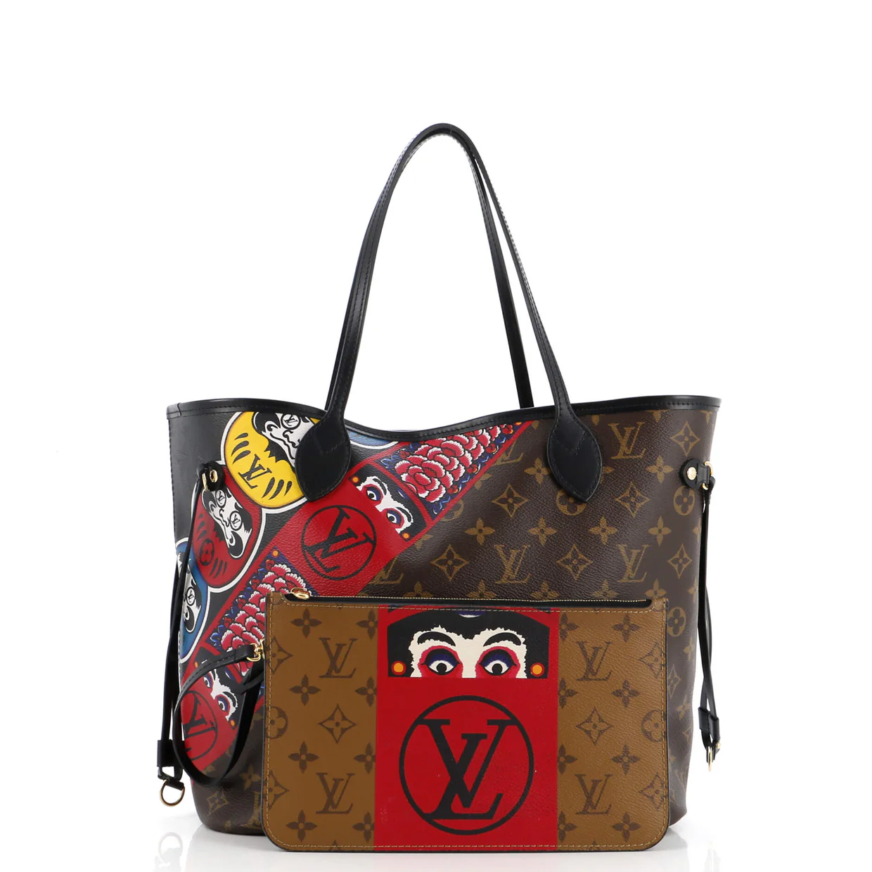 Neverfull NM Tote Limited Edition Kabuki Monogram Canvas MM - Deep Luxury