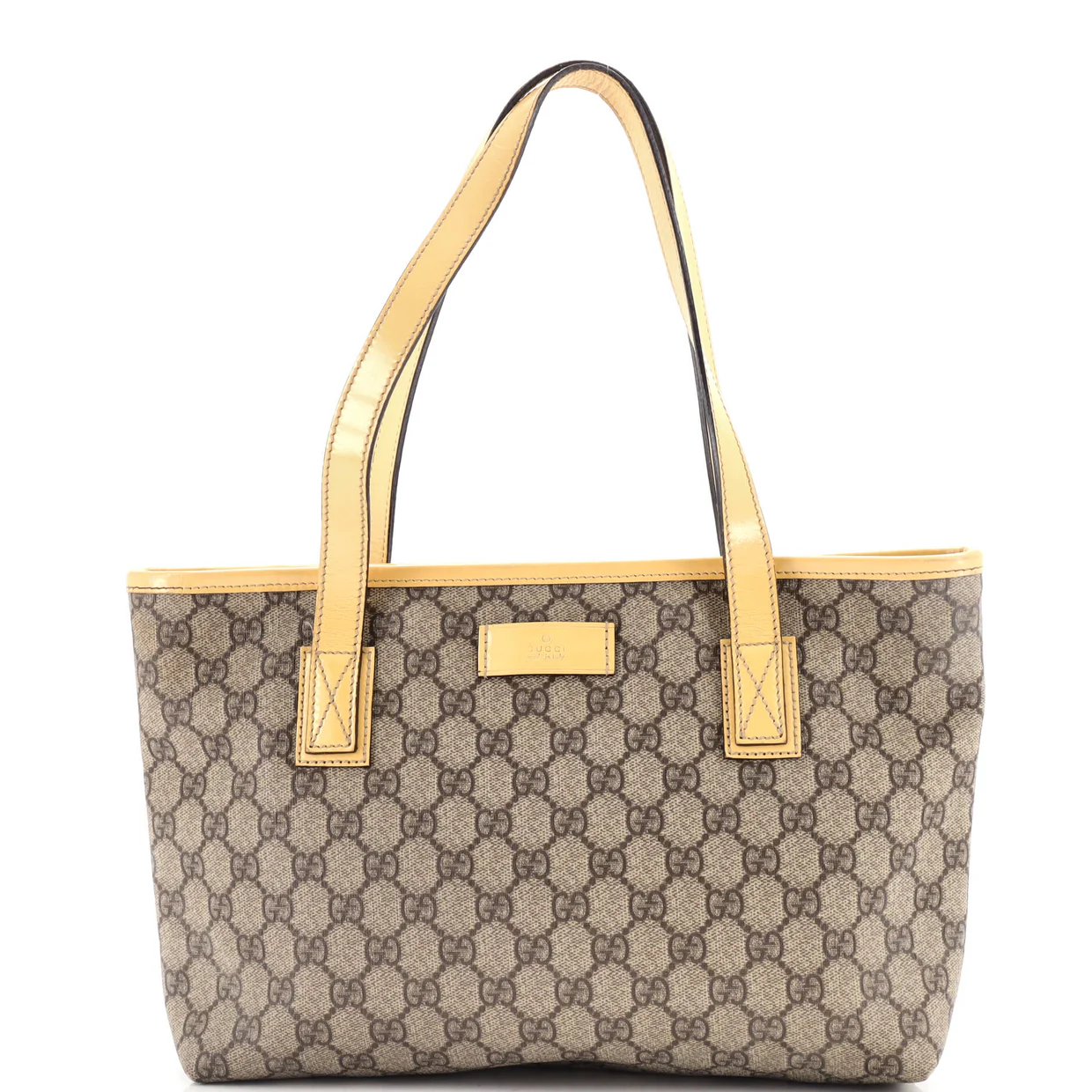 Plus Tote GG Coated Canvas with Leather Small - Deep Luxury