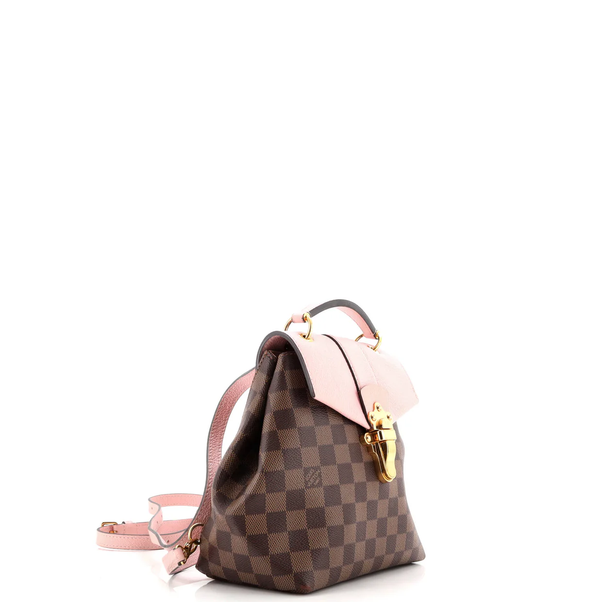 Clapton Backpack Damier and Leather - Deep Luxury