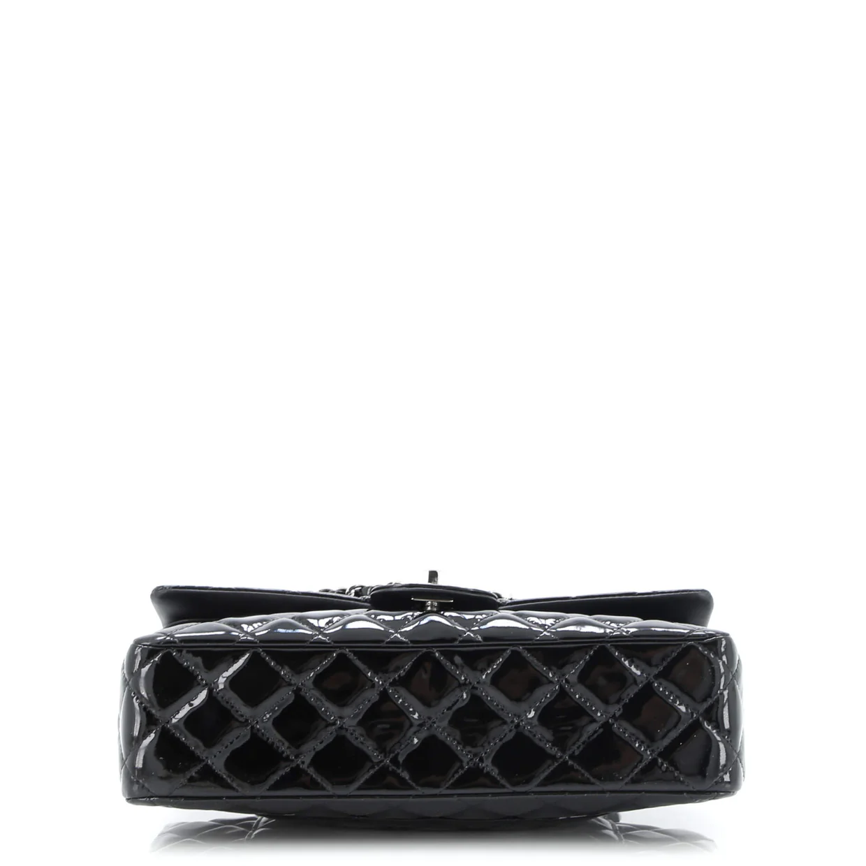 Classic Double Flap Bag Quilted Patent Medium - Deep Luxury