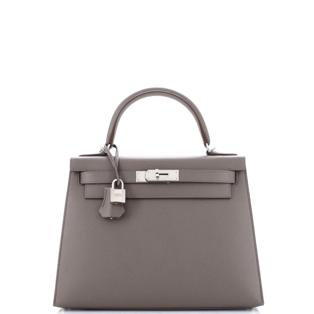 Kelly Handbag Grey Epsom with Palladium Hardware 28 - Deep Luxury