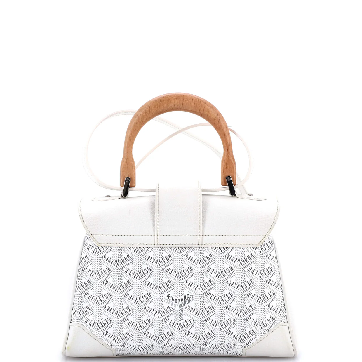 Saigon Top Handle Bag Coated Canvas with Leather Mini - Deep Luxury