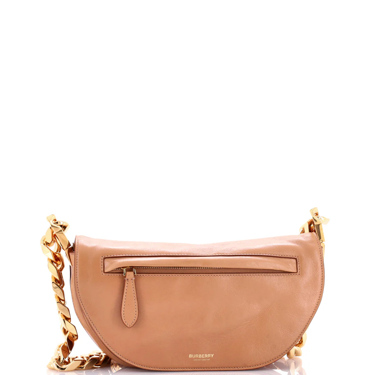 Olympia Flap Chain Shoulder Bag Leather Small - Deep Luxury