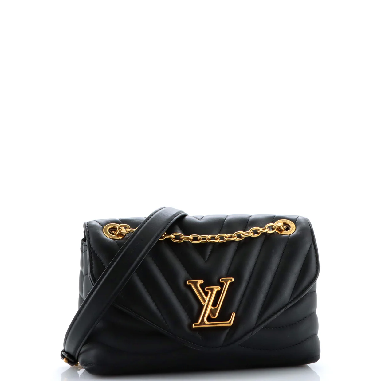 New Wave Chain Bag NM Quilted Leather MM - Deep Luxury