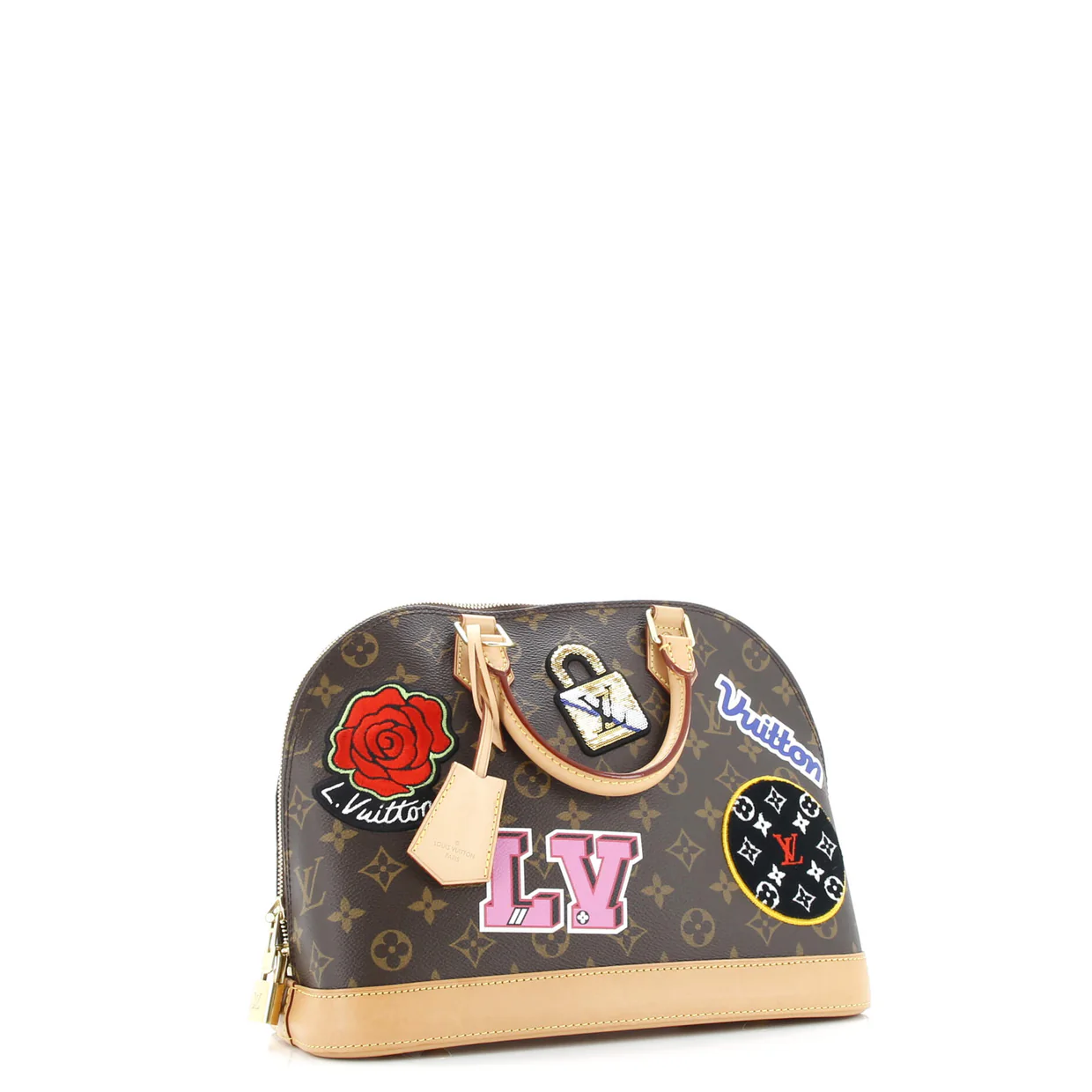 Alma Handbag Limited Edition Patches Monogram Canvas PM - Deep Luxury