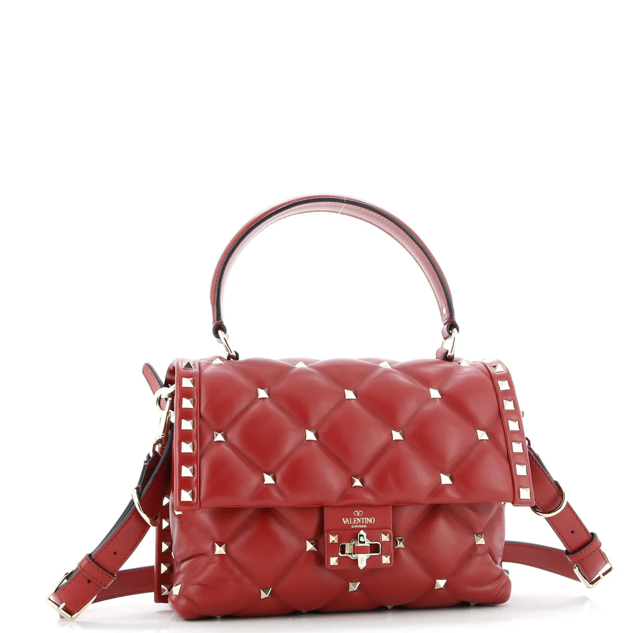 Candystud Top Handle Bag Leather Medium - Deep Luxury