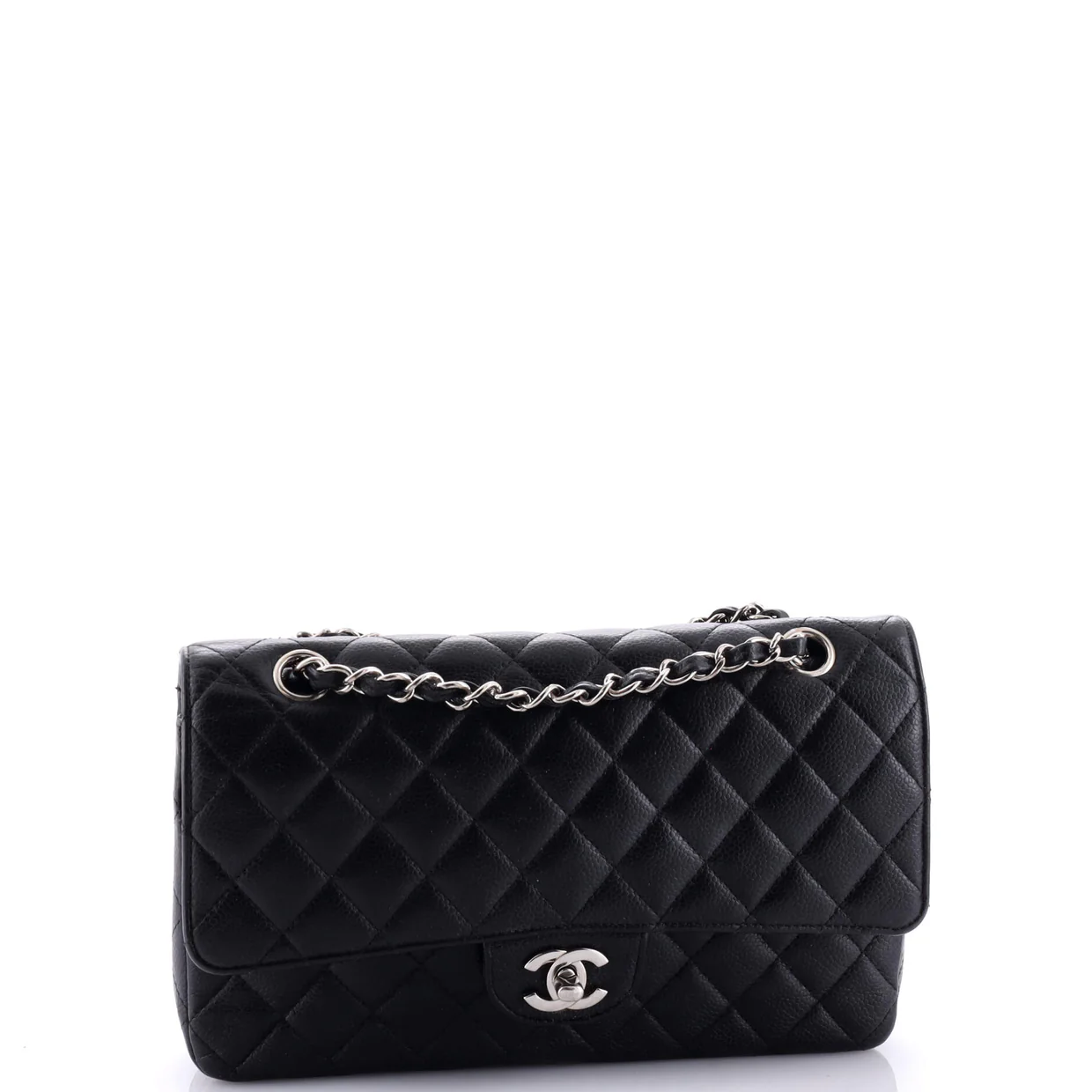Classic Double Flap Bag Quilted Caviar Medium - Deep Luxury