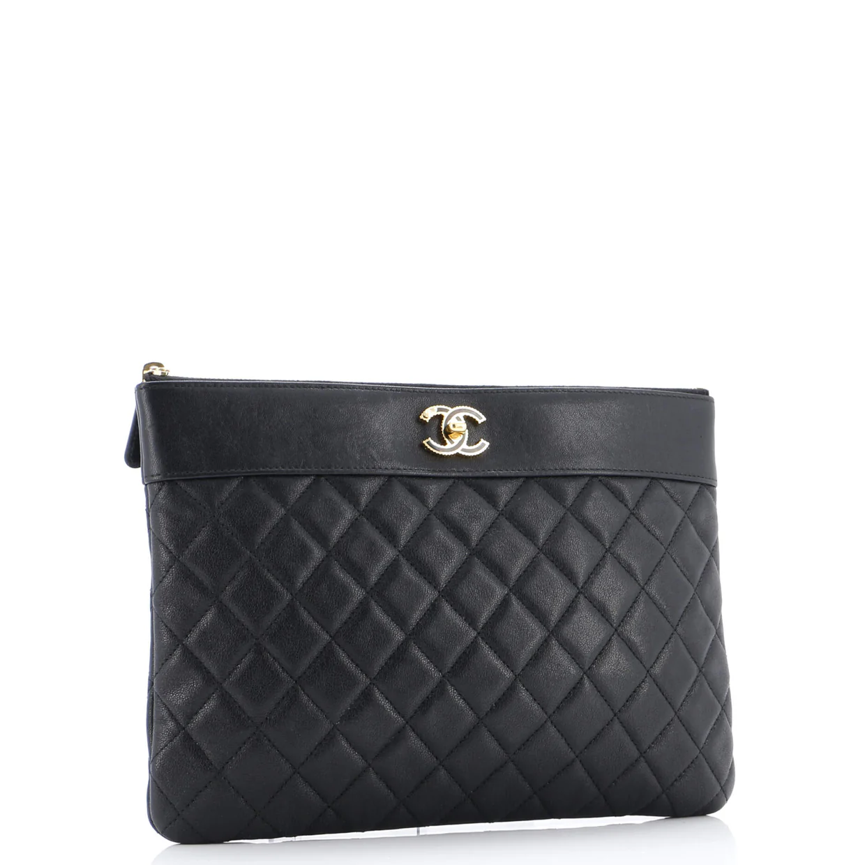 Mademoiselle Vintage O Case Clutch Quilted Sheepskin Medium - Deep Luxury