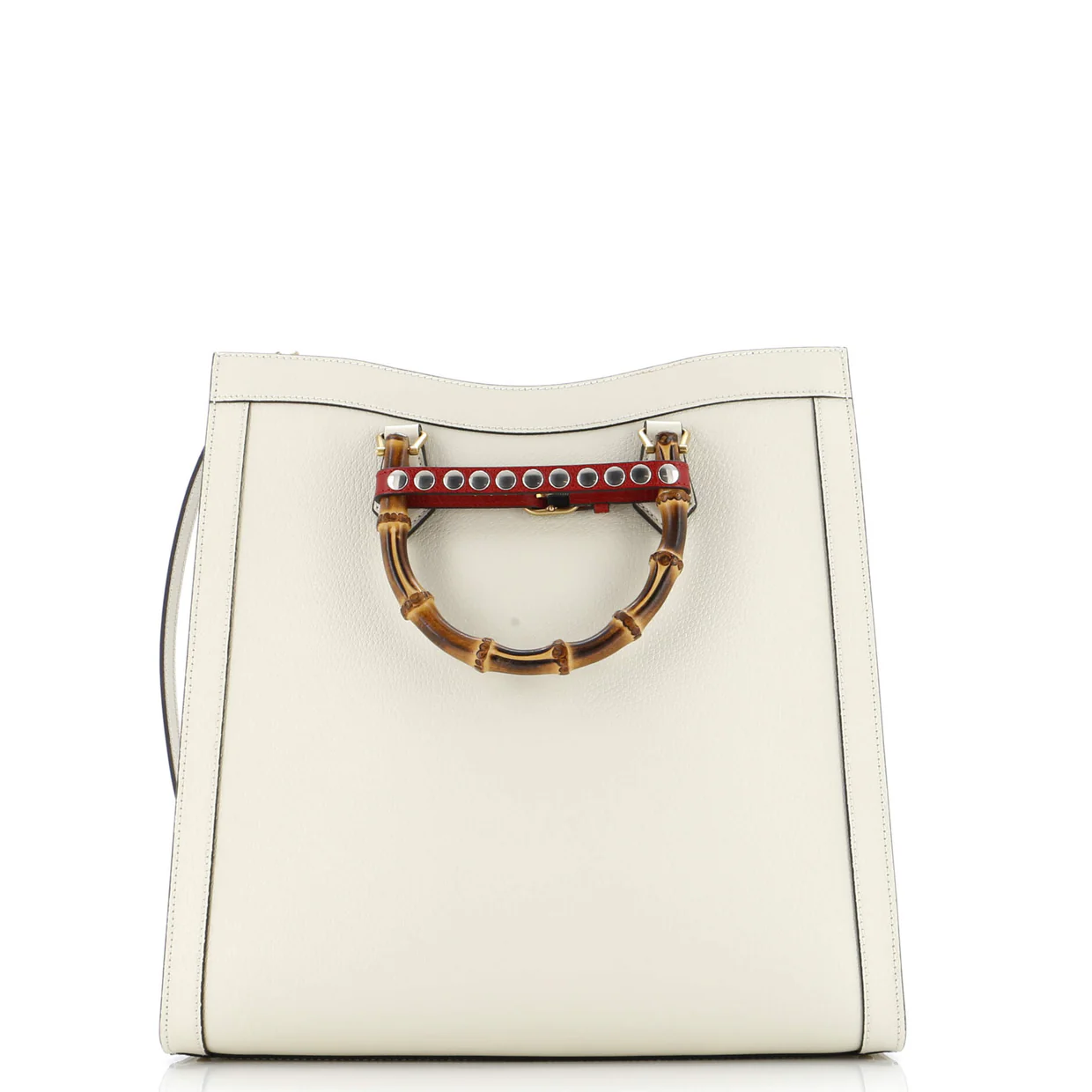 Diana NM Bamboo Handle Tote Printed Leather Large - Deep Luxury