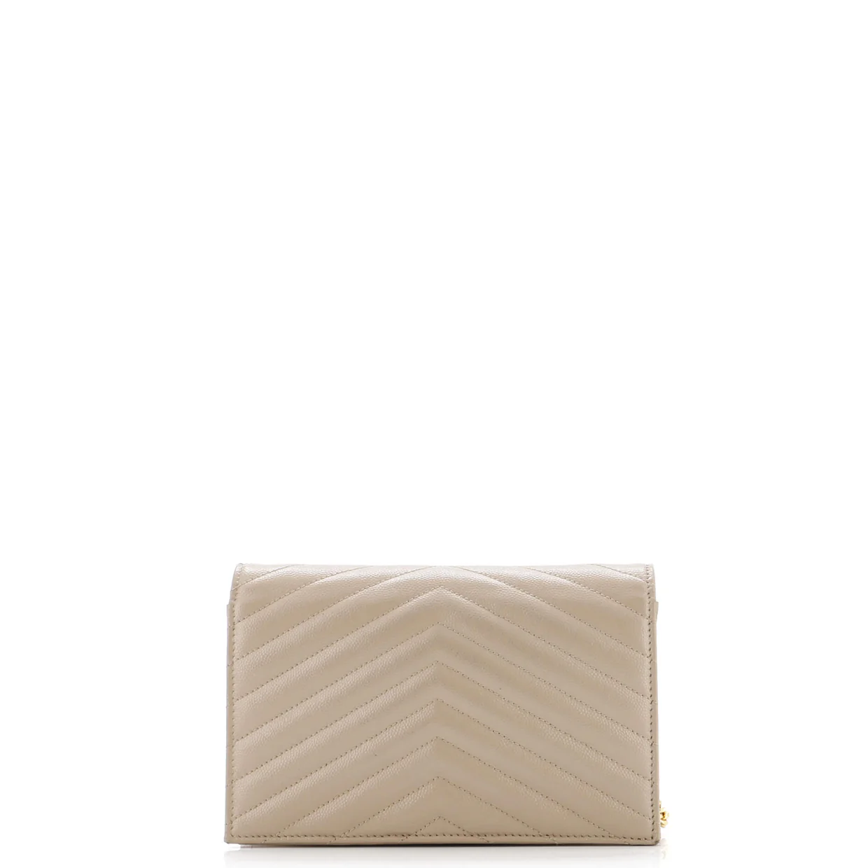 Classic Monogram Wallet on Chain Matelasse Chevron Leather Small - Deep Luxury