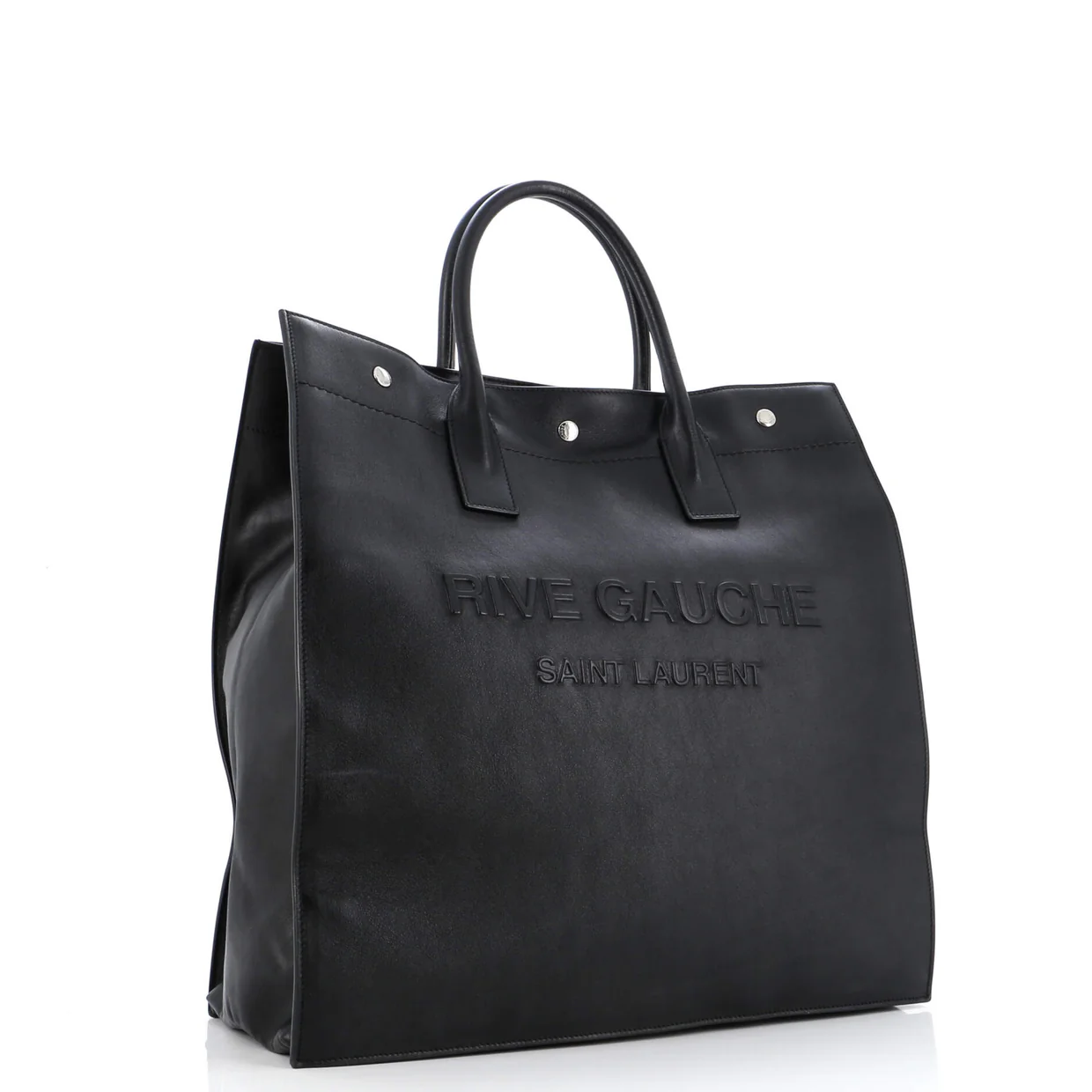 Rive Gauche Shopper Tote Leather Tall - Deep Luxury