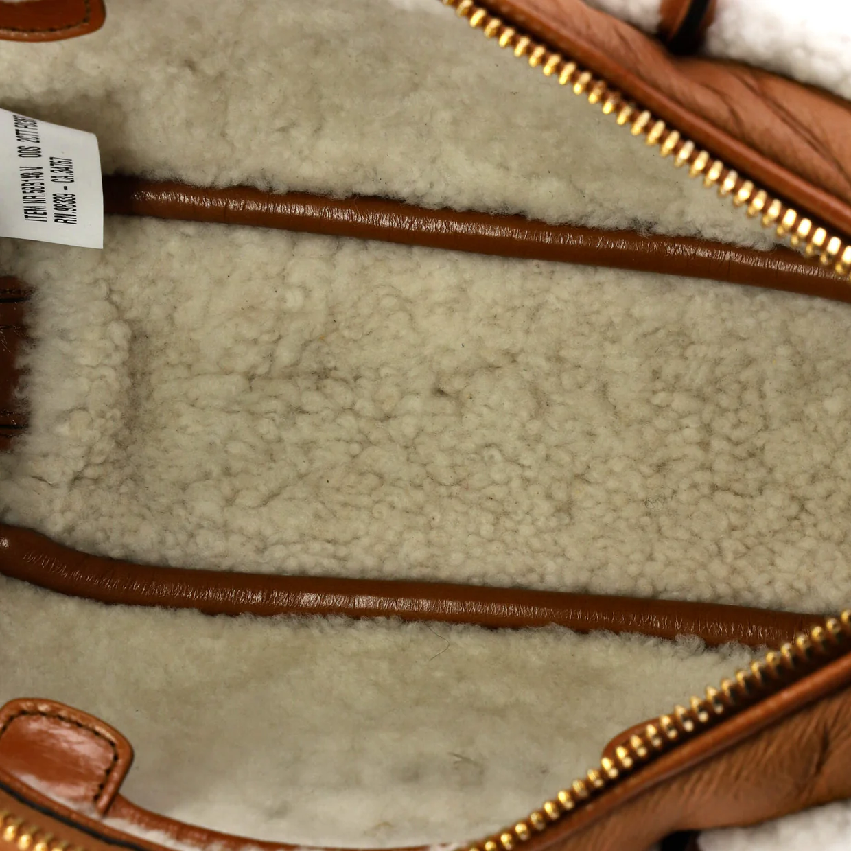Arcadie Top Handle Bag Shearling with Leather Large - Deep Luxury