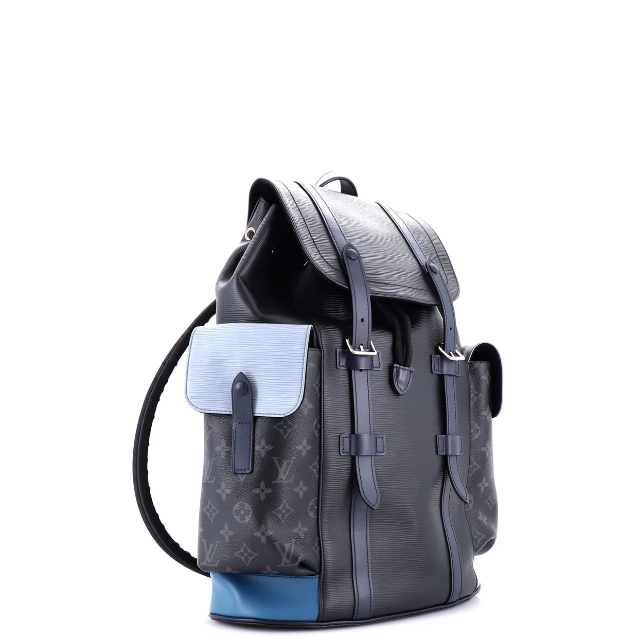 Christopher Backpack Epi Leather with Monogram Eclipse Canvas PM - Deep Luxury