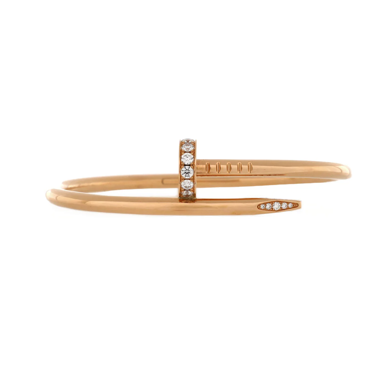 Juste un Clou Bracelet 18K Rose Gold with Diamonds Classic - Deep Luxury