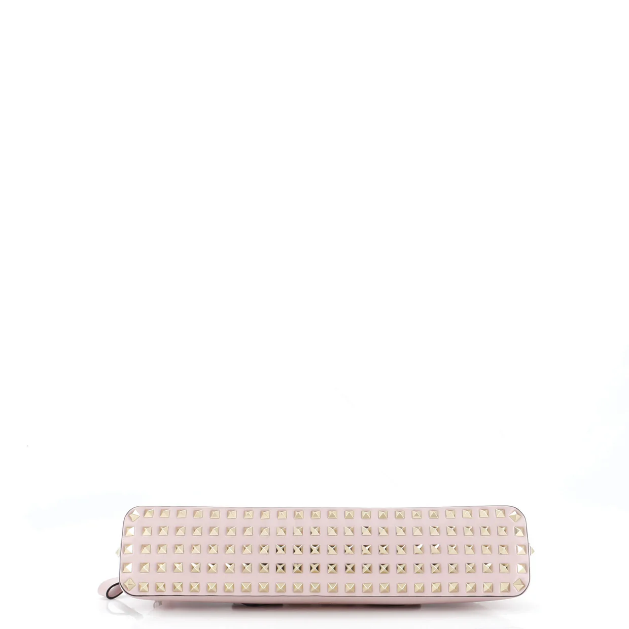 Rockstud Zip Up Top Handle Bag Leather East West - Deep Luxury