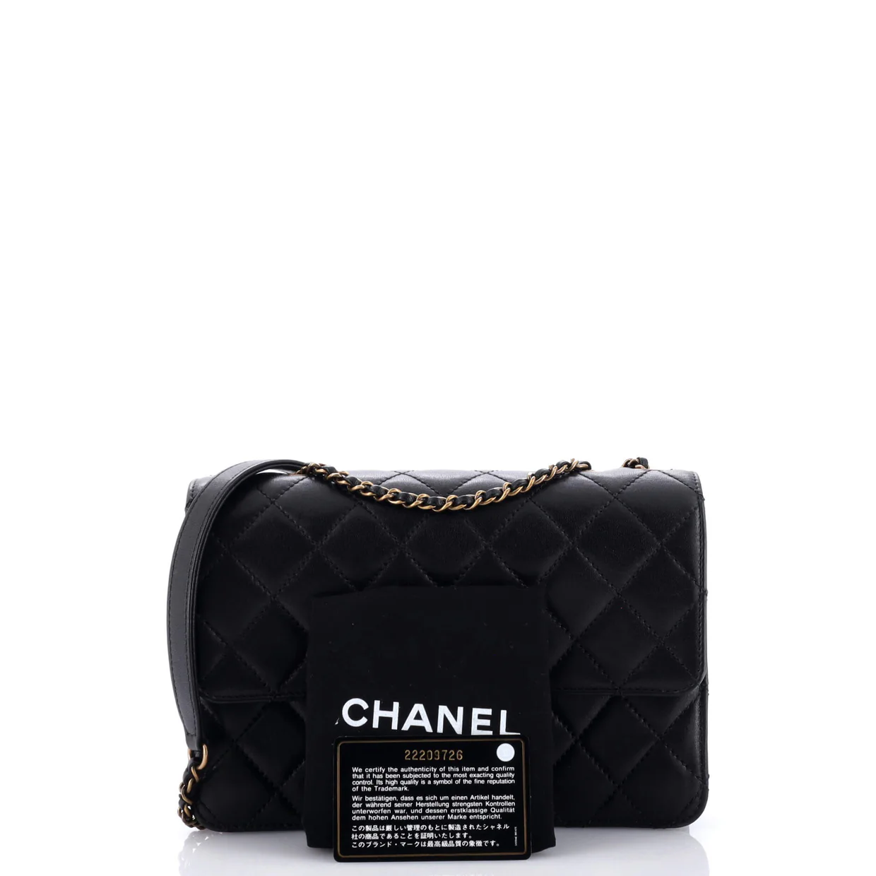 Beauty Lock Flap Bag Quilted Sheepskin Small - Deep Luxury
