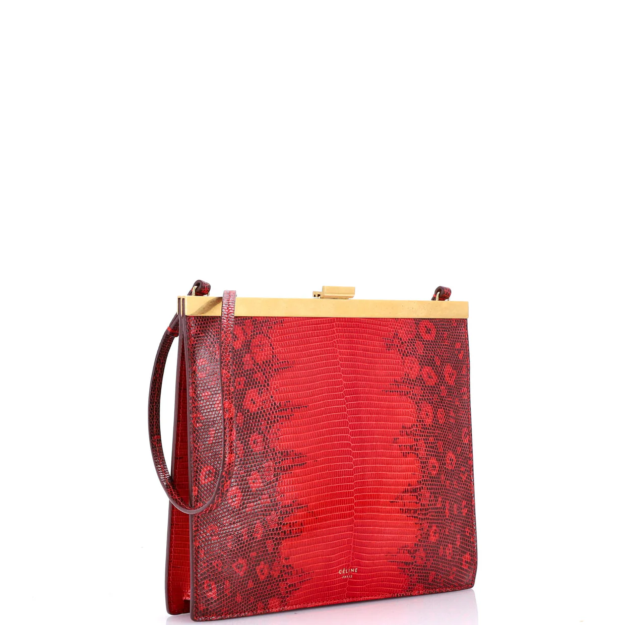 Clasp Crossbody Bag Lizard Mini - Deep Luxury