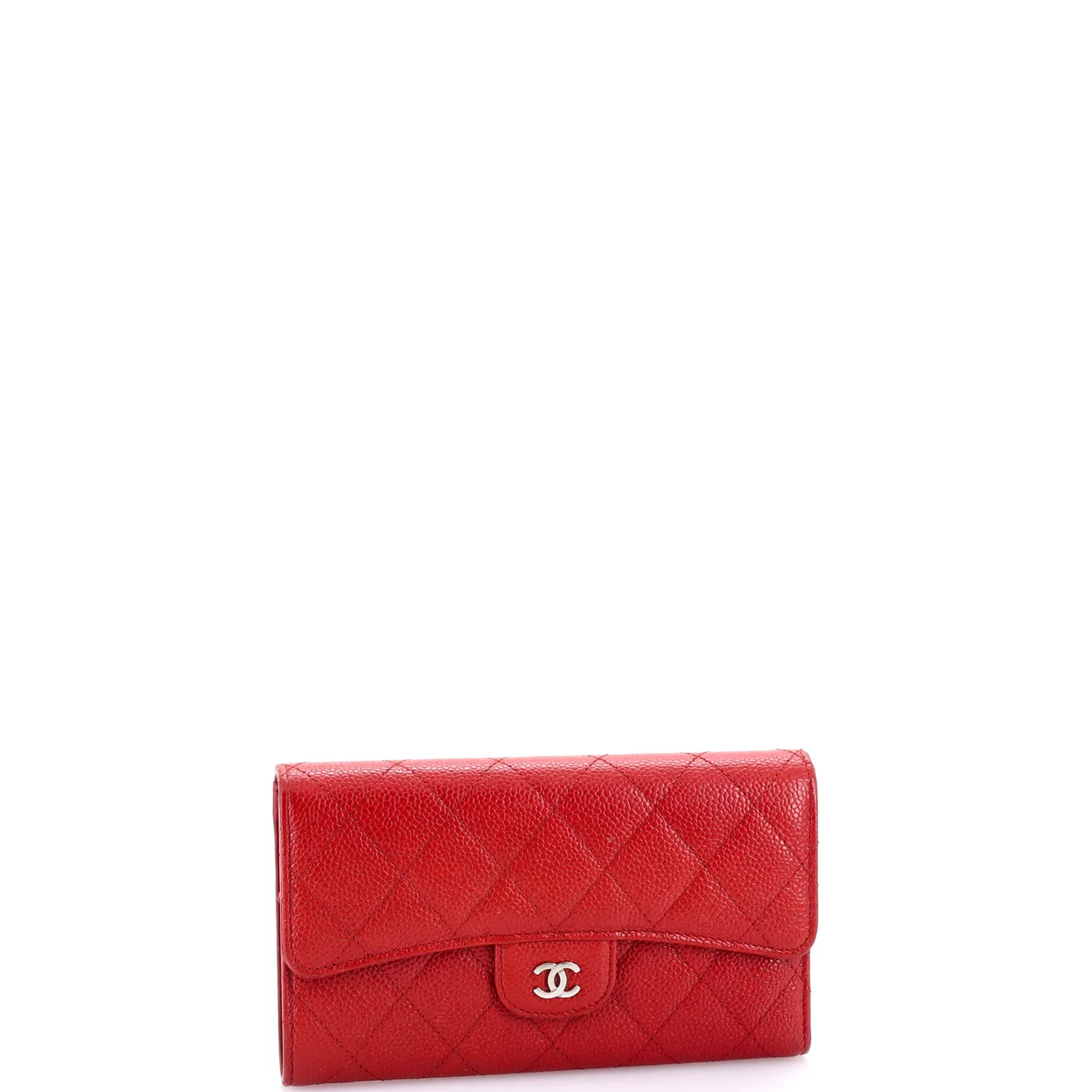 L-Flap Wallet Quilted Caviar Long - Deep Luxury