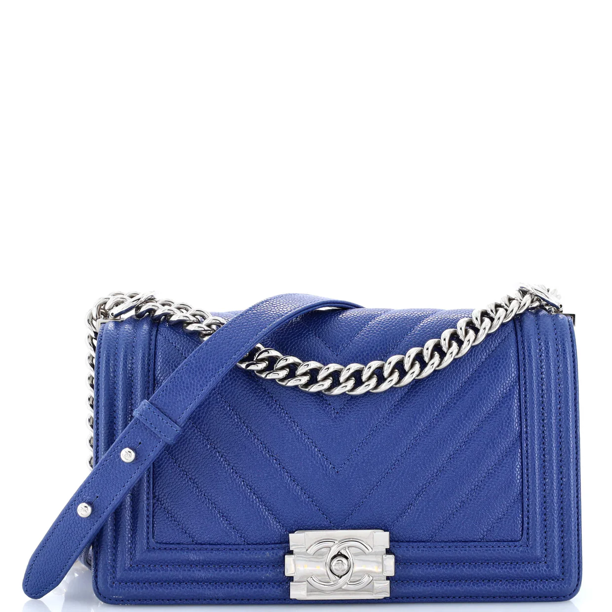 Boy Flap Bag Chevron Lambskin New Medium - Deep Luxury