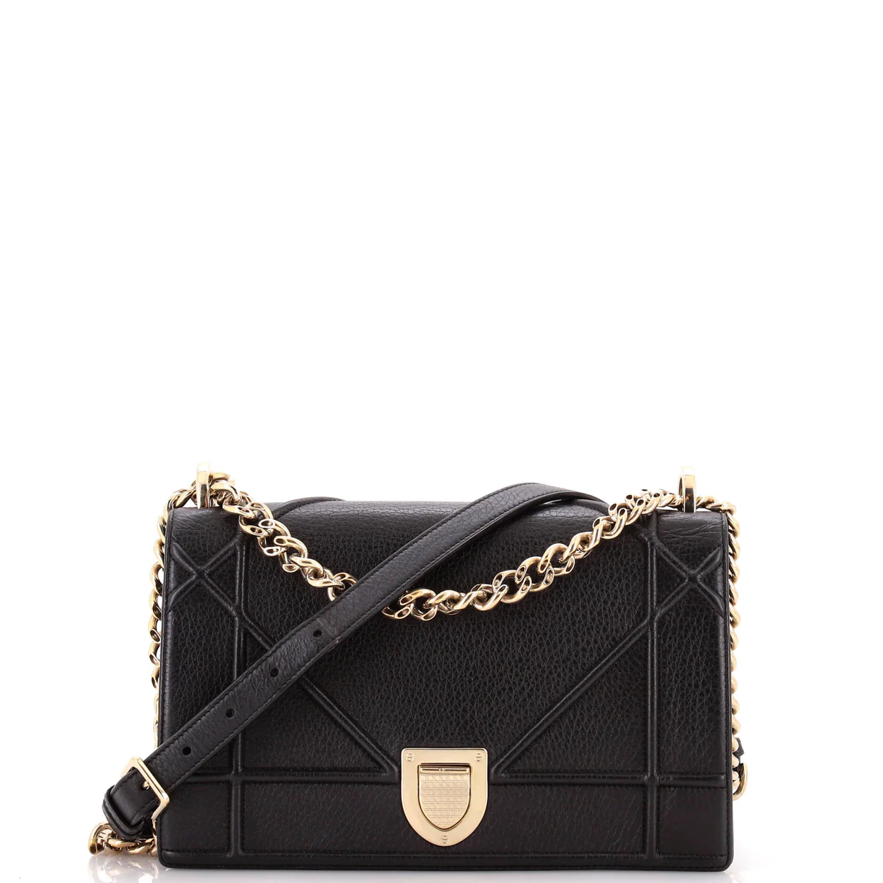 Diorama Flap Bag Grained Calfskin Medium - Deep Luxury