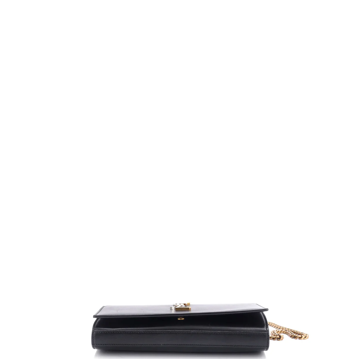 Classic Monogram Wallet on Chain Leather - Deep Luxury