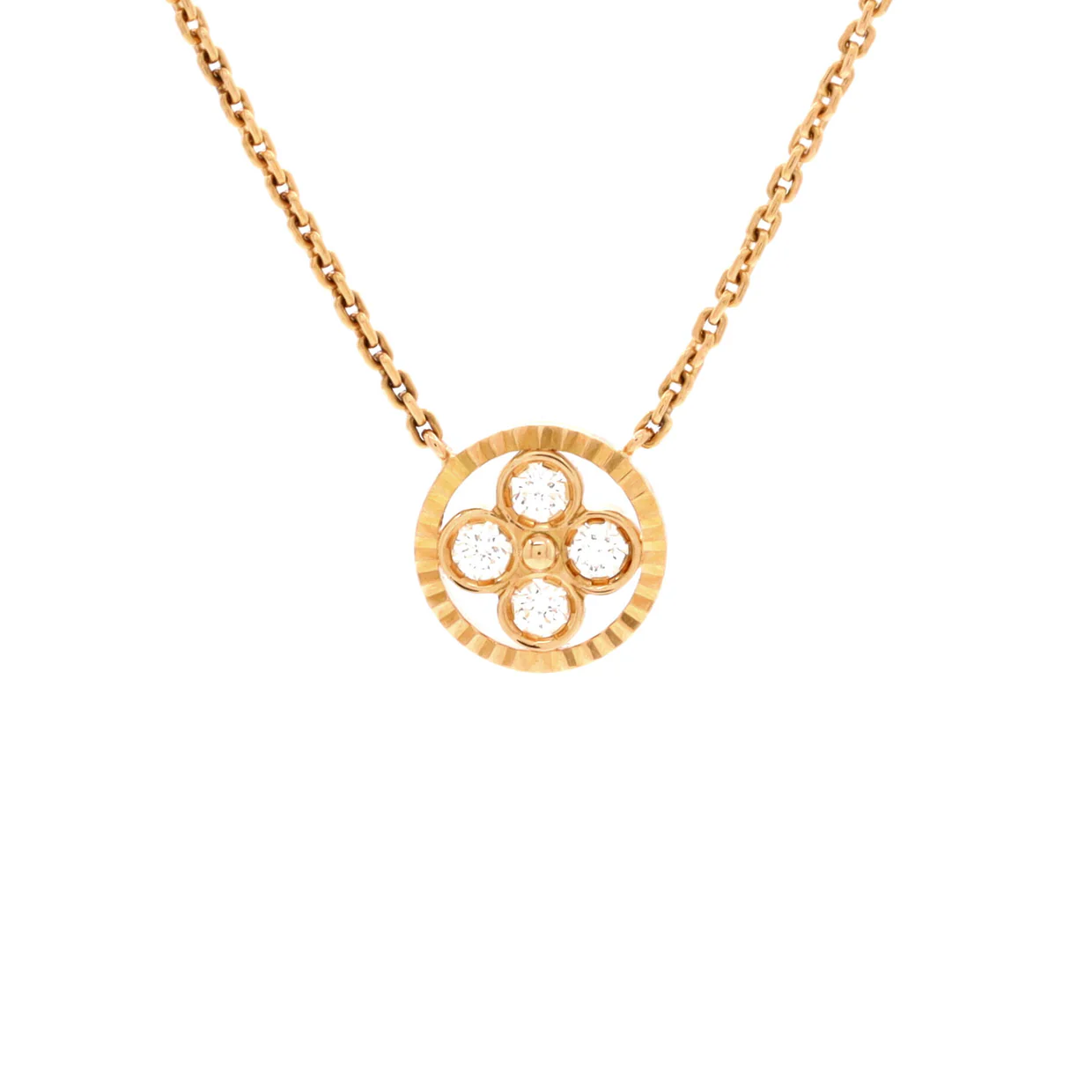 Blossom BB Pendant Necklace 18K Rose Gold with Diamonds - Deep Luxury