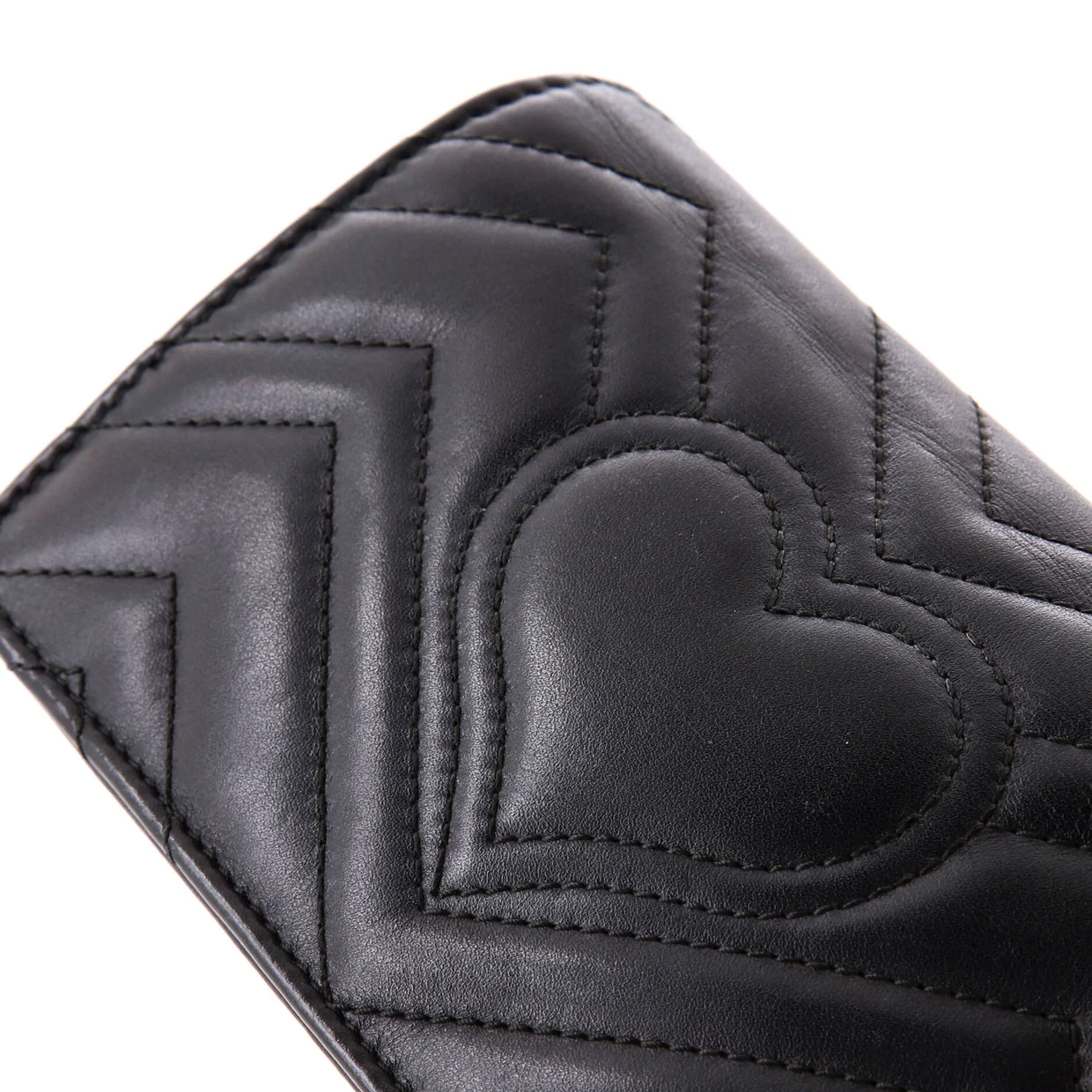 GG Marmont Chain Flap Bag Embellished Matelasse Leather Mini - Deep Luxury