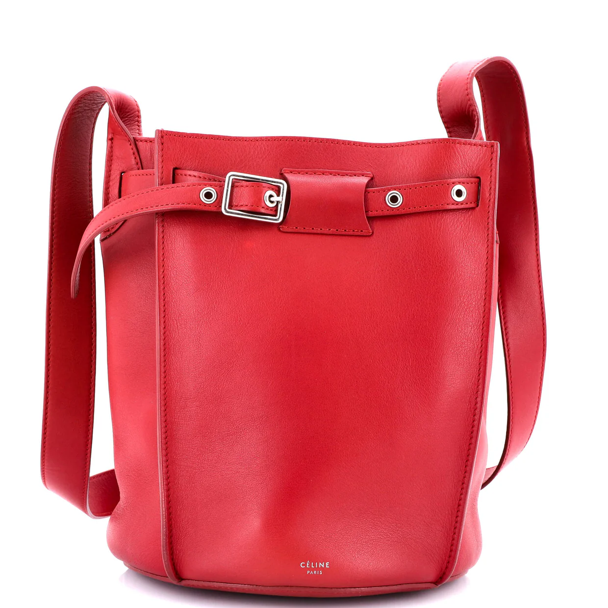 Long Strap Big Bag Bucket Leather - Deep Luxury