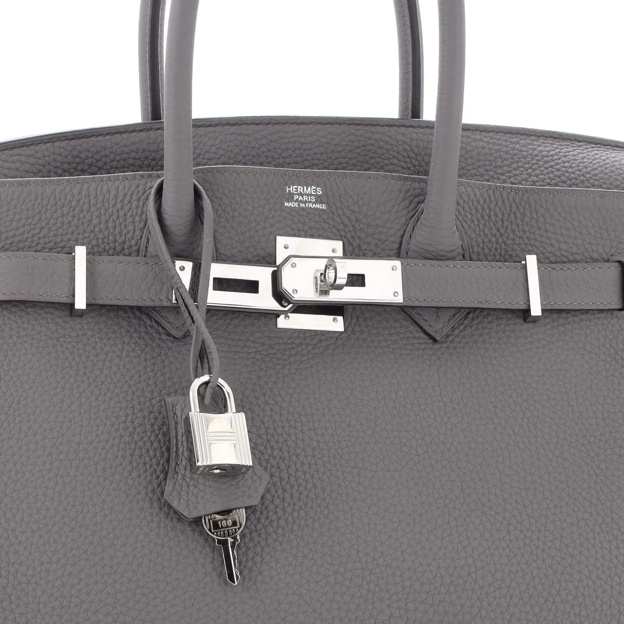 Birkin Handbag Grey Togo with Palladium Hardware 30 - Deep Luxury