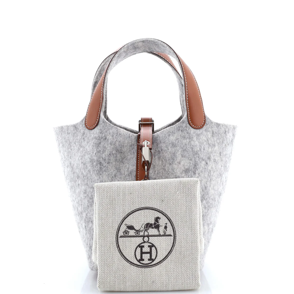 Picotin Lock Bag Felt with Leather PM - Deep Luxury
