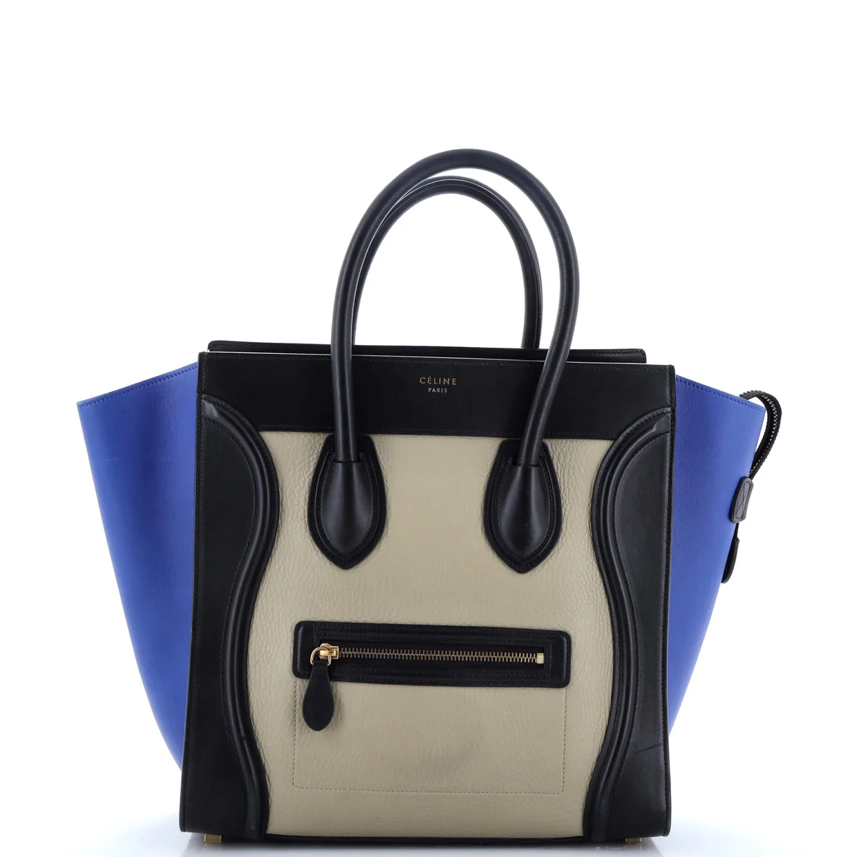 Tricolor Luggage Bag Leather Mini - Deep Luxury