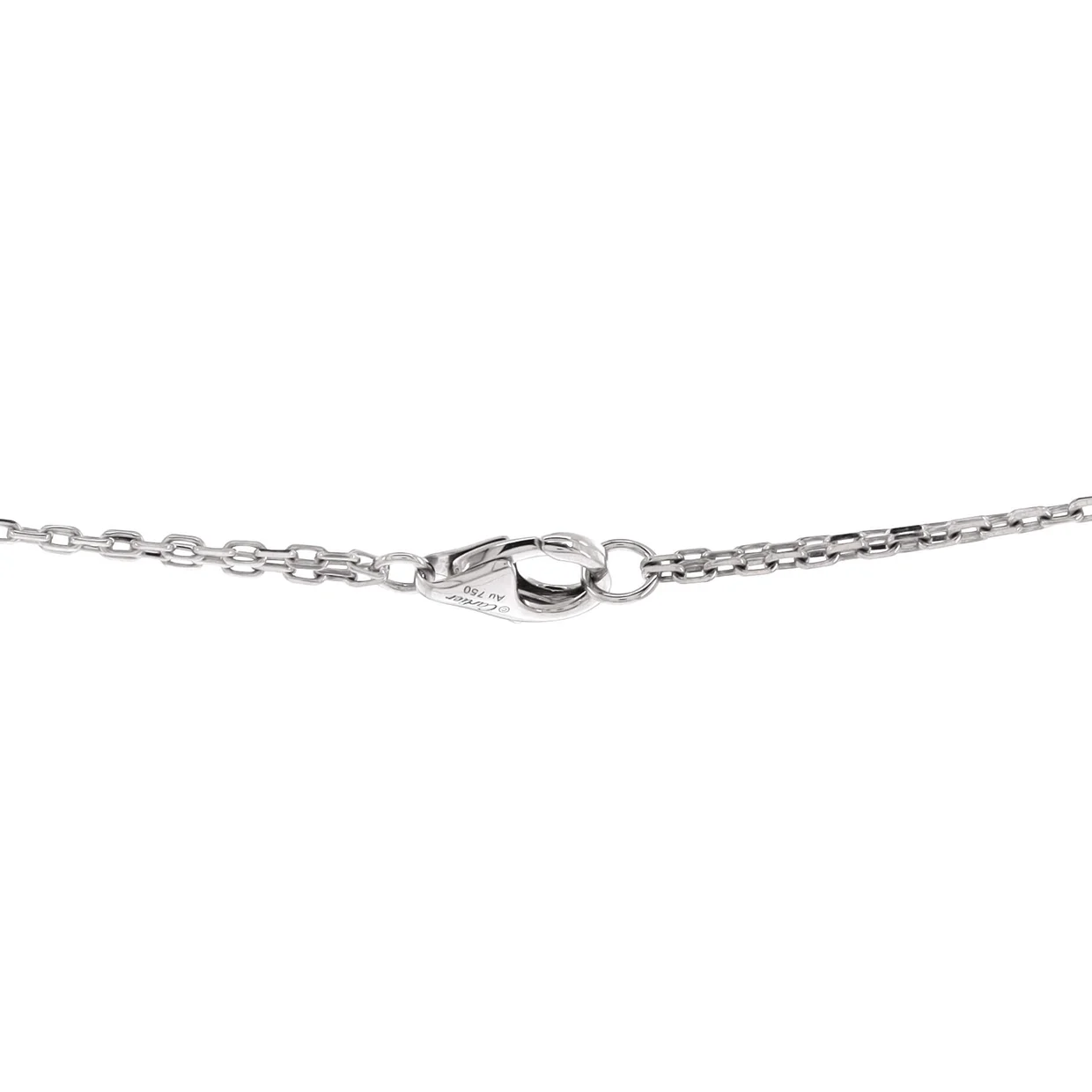 2 Diamonds Love Pendant Necklace 18K White Gold with Diamonds - Deep Luxury