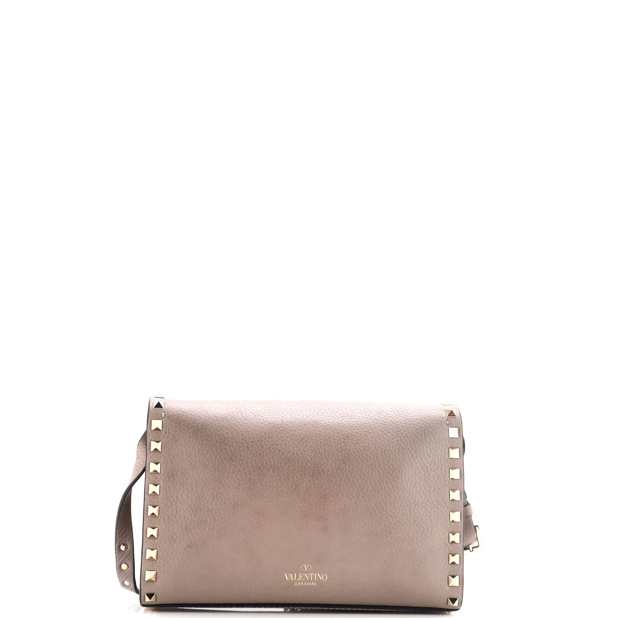 Rockstud Flip Lock Flap Bag Leather Medium - Deep Luxury