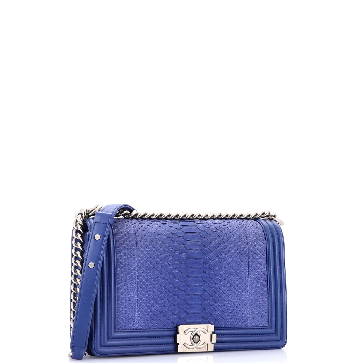 Boy Flap Bag Python New Medium - Deep Luxury