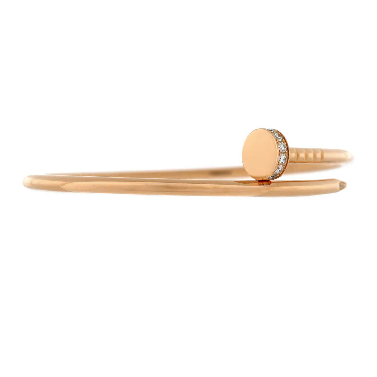Juste un Clou Bracelet 18K Rose Gold with Diamonds Small - Deep Luxury