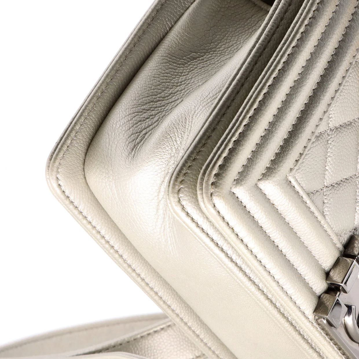 Boy Flap Bag Quilted Caviar Small - Deep Luxury