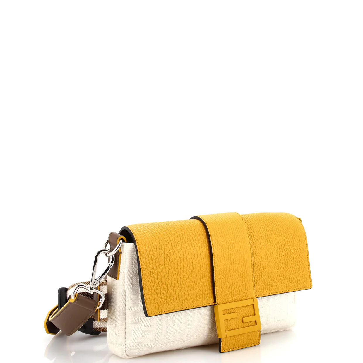 Baguette Convertible Belt Bag Zucca Canvas with Canvas and Leather Medium - Deep Luxury