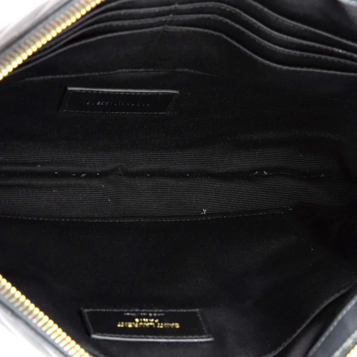 Classic Monogram Wristlet Pouch Matelasse Chevron Leather Medium - Deep Luxury