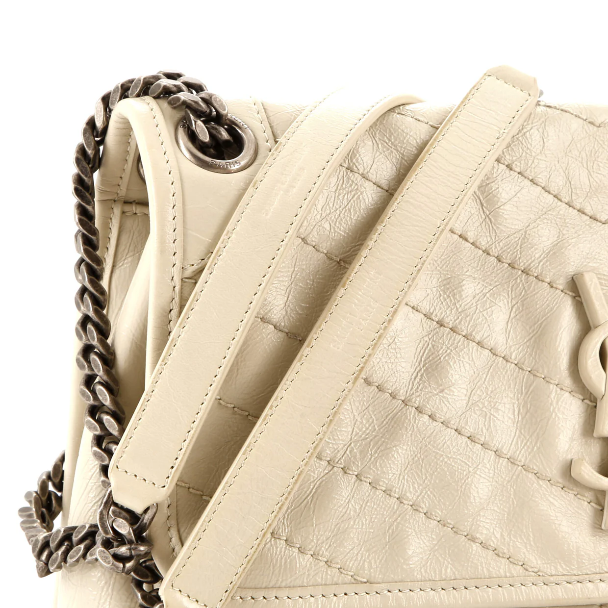 Niki Chain Flap Bag Matelasse Chevron Leather Medium - Deep Luxury