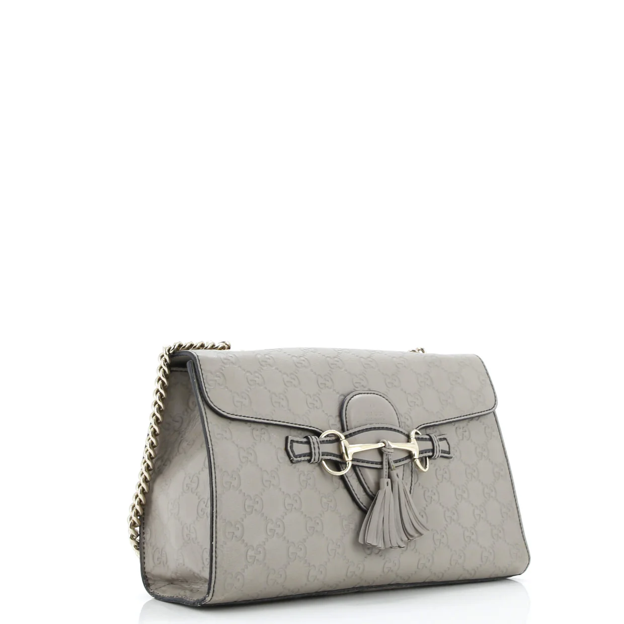 Emily Chain Flap Bag Guccissima Leather Medium - Deep Luxury