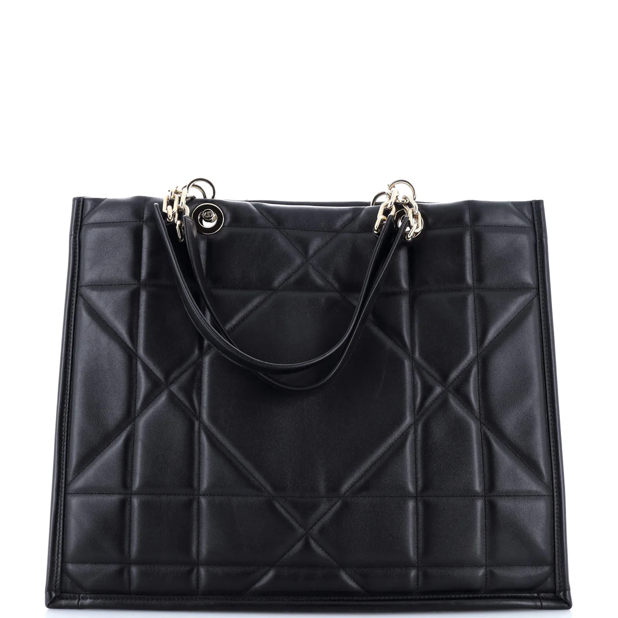 Essential Tote Archicannage Quilt Calfskin Large - Deep Luxury